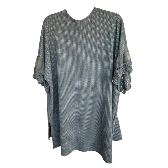 Grey Waffle-Knit Cardigan - Picture 2 of 6